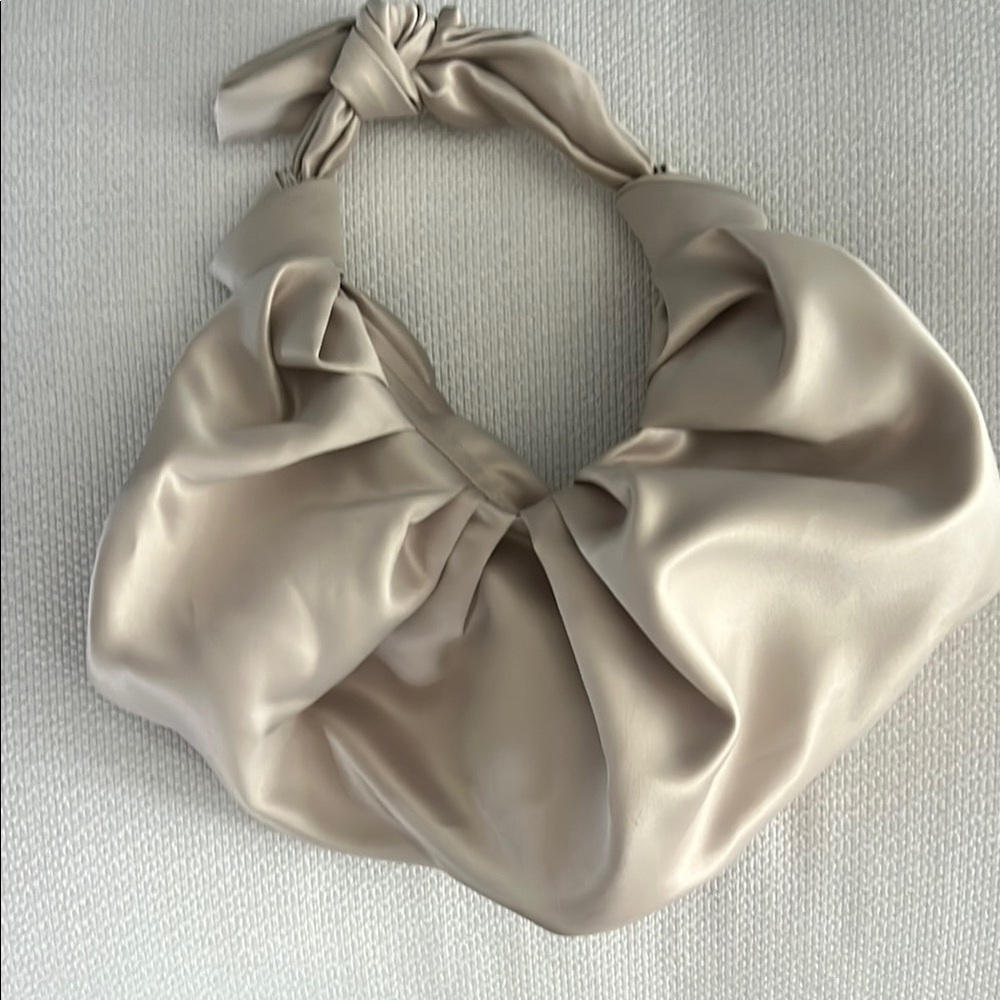 Elegant Cream satin Women's Bag